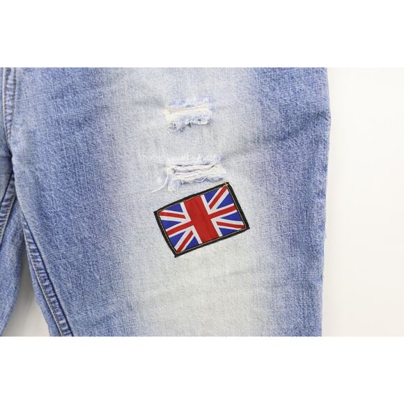 Dolce and Gabbana Jeans Men Distressed Blue Flags Size 36 W34 L 28.5 Soccer? - Picture 12 of 16